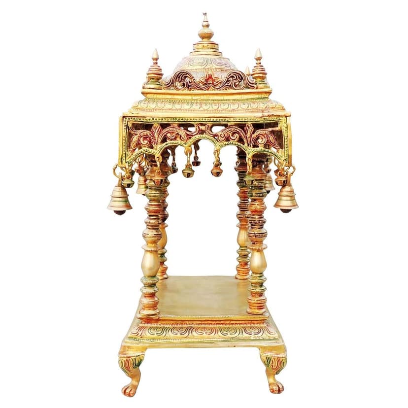 Brass Temple Showpiece - Traditional Hindu God Idol Statue, Height : 21 Inch (BSMAS1625 H) view 3