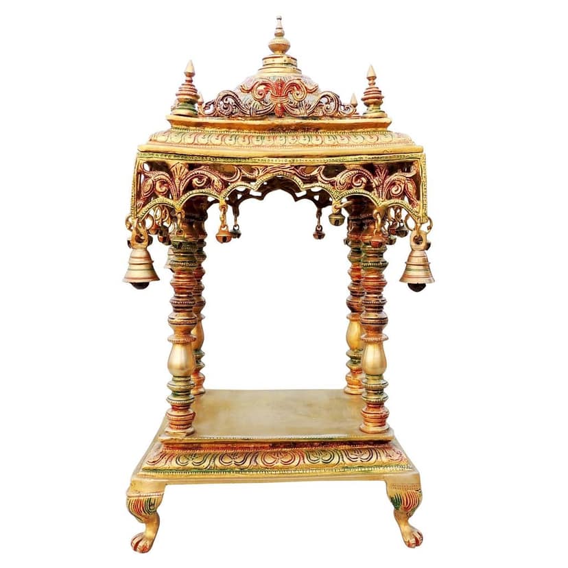 Brass Temple Showpiece - Traditional Hindu God Idol Statue, Height : 21 Inch (BSMAS1625 H) view 4