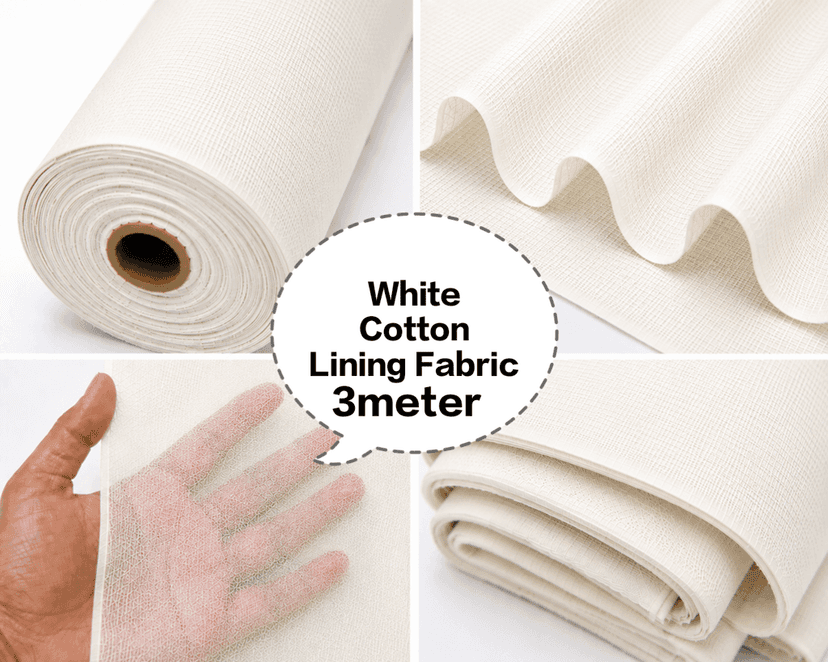 White Cotton Lining Fabric (Bada Panna), White Cotton Lining Fibre (Bada Panna), White Lining Cloth (Bada Panna), Soft White Cotton Lining (Bada Panna), White Garment Lining Fabric (Bada Panna) view 2