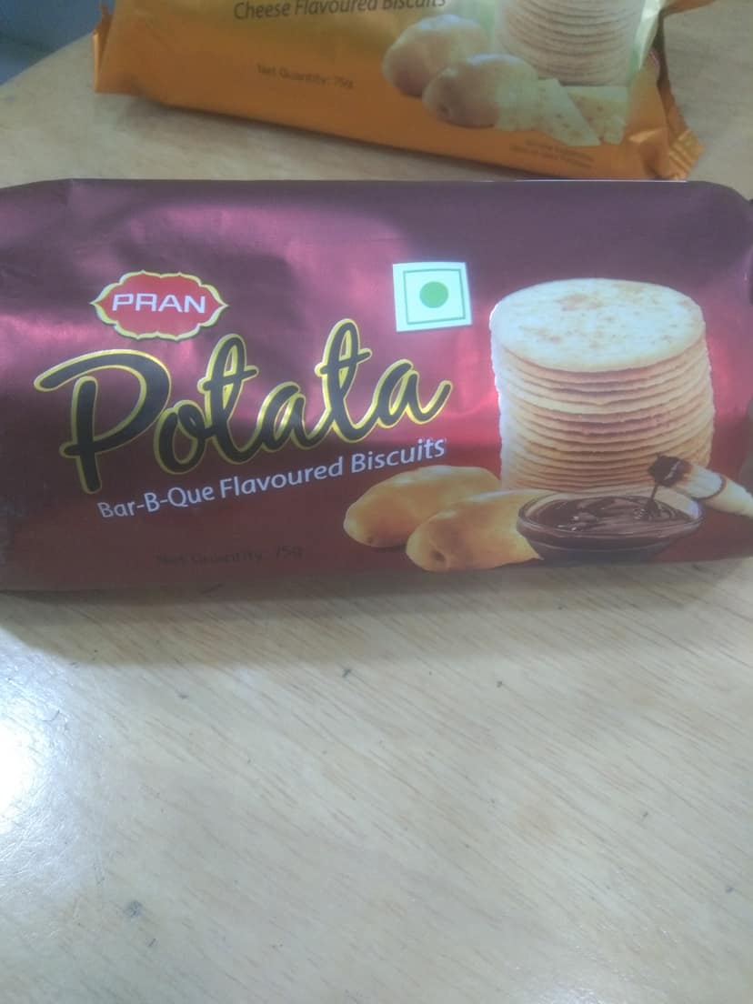 Pran potata bar b que flavour biscuit