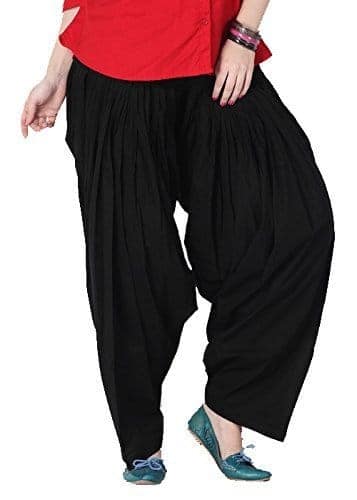 Combo of 3 Womens Solid Cotton Mix Best Indian Ethnic Comfortable Readymade Punjabi Semi Loose Patiala Salwar view 4