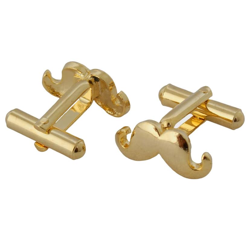 LUCKY JEWELLERY Unique Golden Color Golden Plated Formal Wedding Shirt, Suit, Blazer Cufflinks Pair Set for Men.(198-M4C4-A5535) view 2