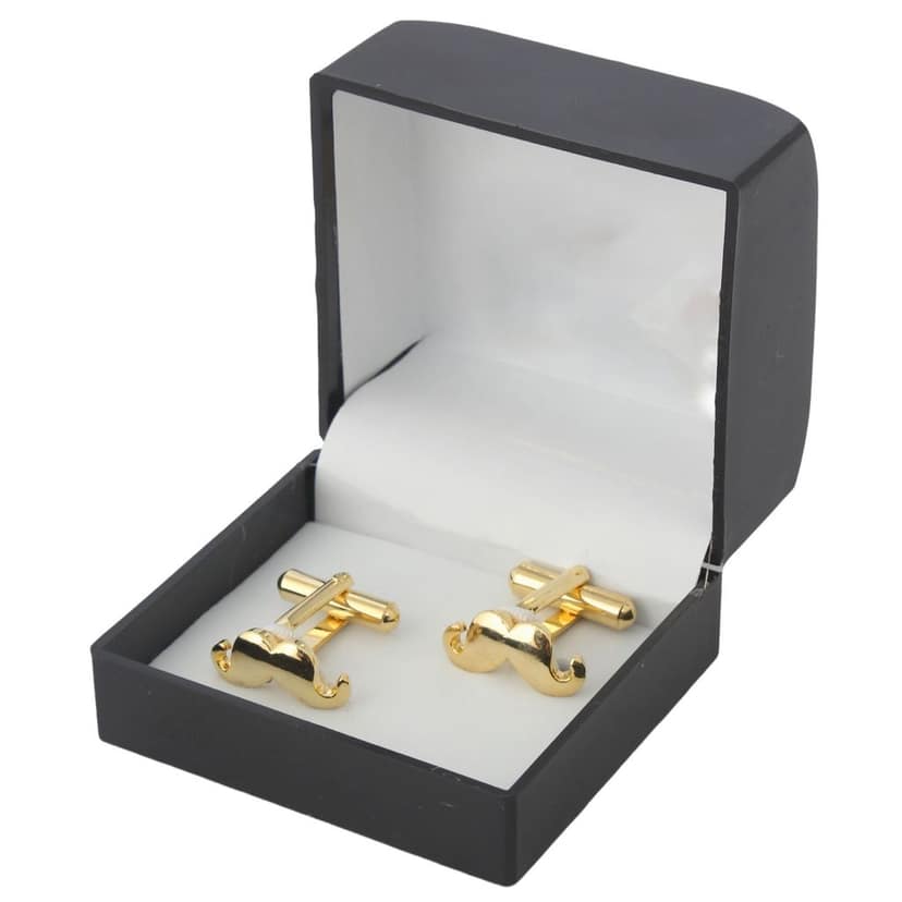 LUCKY JEWELLERY Unique Golden Color Golden Plated Formal Wedding Shirt, Suit, Blazer Cufflinks Pair Set for Men.(198-M4C4-A5535) view 3
