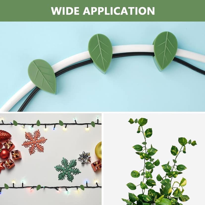 Plant Climbing Clips – Self-Adhesive Leaf Design view 2