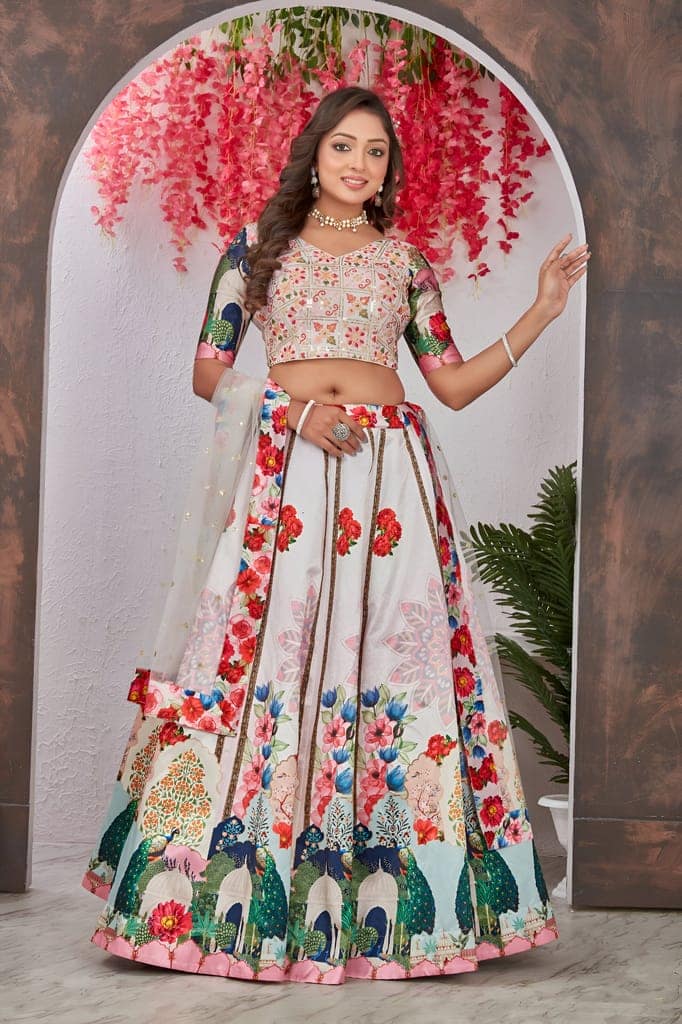 Lehenga Choli Readymade Stitched For Wedding Women Partywear Skirt Ready To Wear view 2