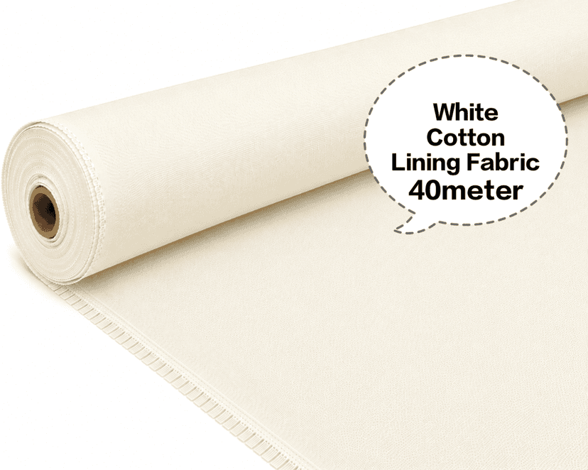White Cotton Lining Fabric (Chhota Panna), White Cotton Lining Fibre (Chhota Panna), White Lining Cloth (Chhota Panna), Soft White Cotton Lining (Chhota Panna), White Garment Lining Fabric (Chhota Panna) view 2