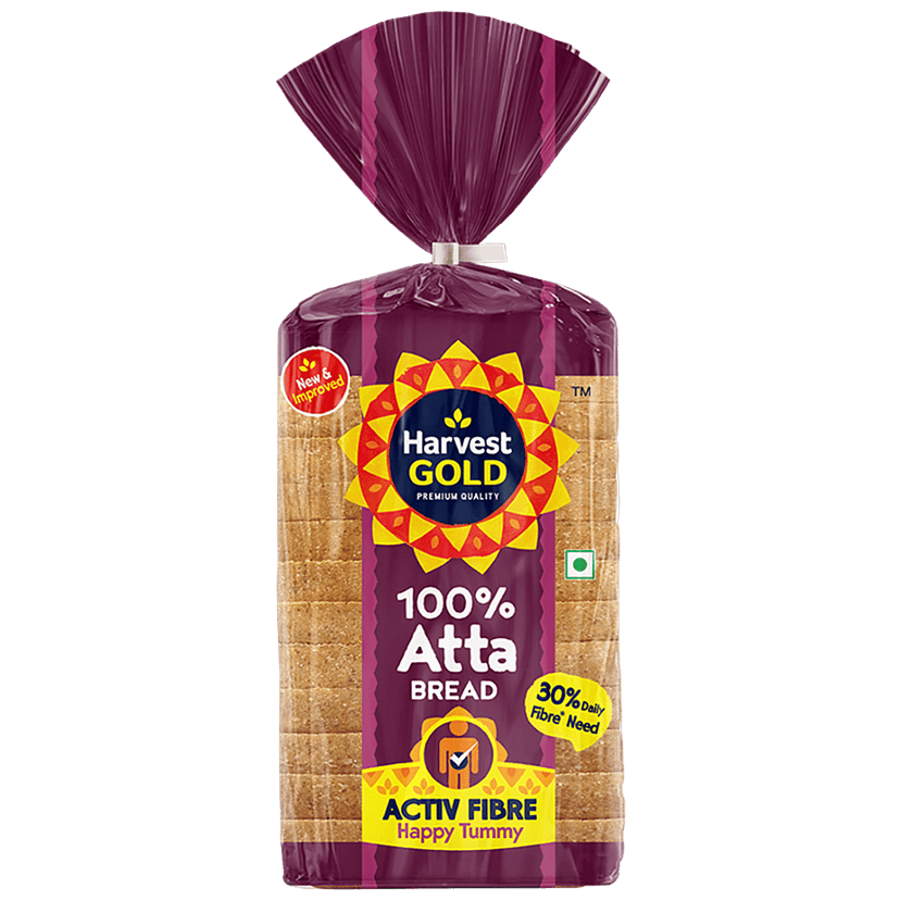 Harvest Gold Bread - 100% Atta, 450 G