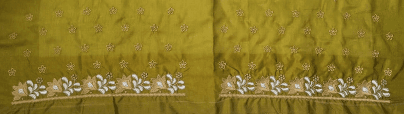 Exquisite Hand Embroidered Blouse Neckline Border with Zari and Beads view 3