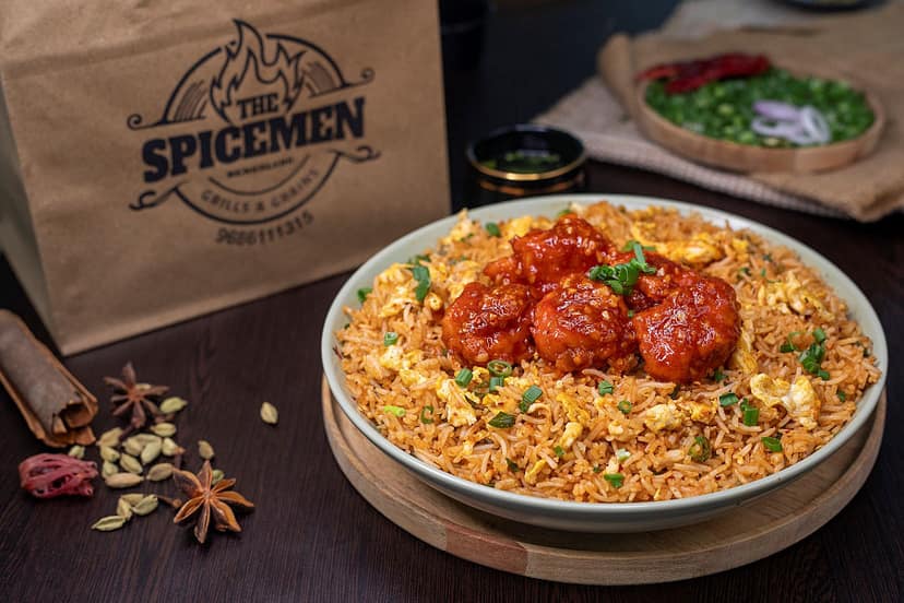 Burnt fried rice with chicken