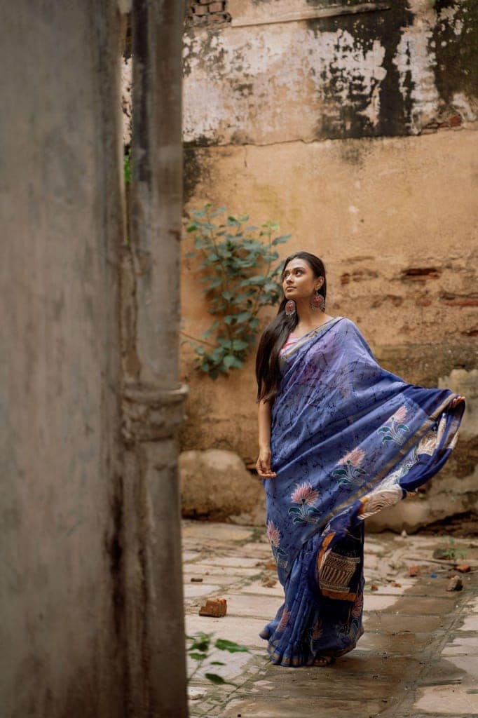 Ragini Rang Rasiya - Narmada Batik Maheswari saree view 6
