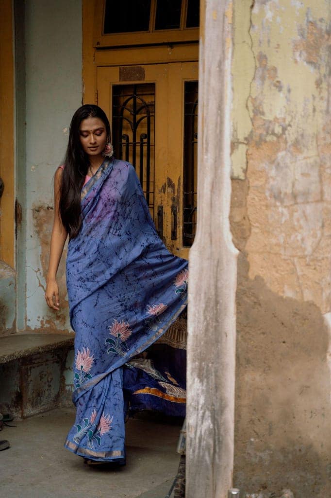 Ragini Rang Rasiya - Narmada Batik Maheswari saree view 7