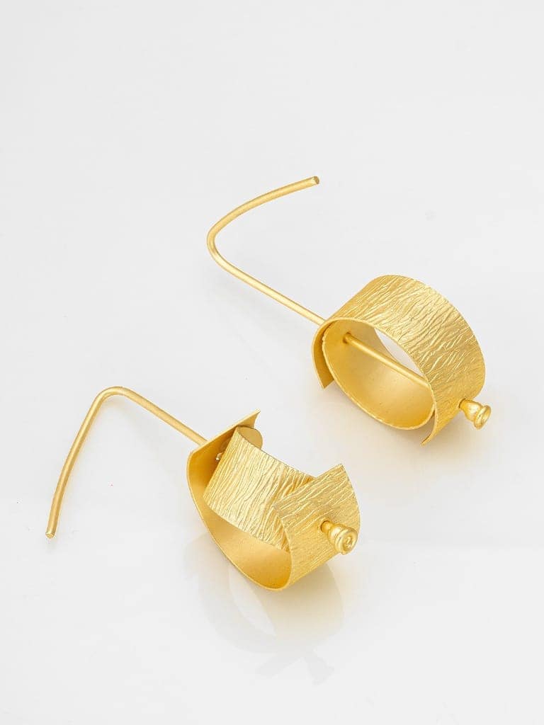 Morison Golden Feather Earrings A Touch of Nature's Beauty view 2