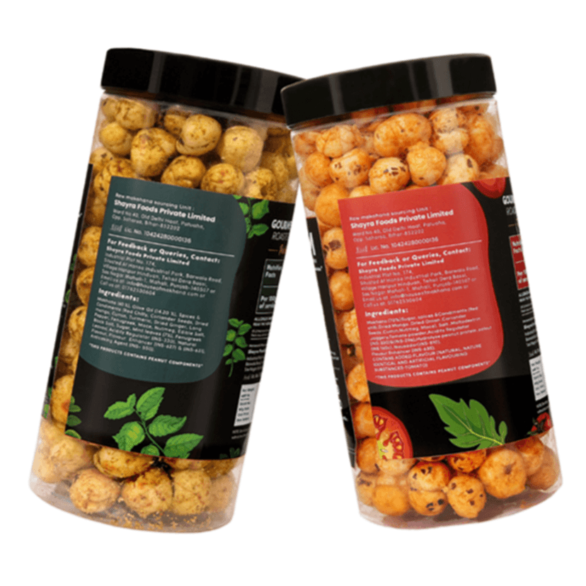 GOURMET MAKHANA Roasted in Olive Oil | Flavors Tangy Tomato & Pudina Masala | Combo Of 2, 65g Each. - 130 gm view 2