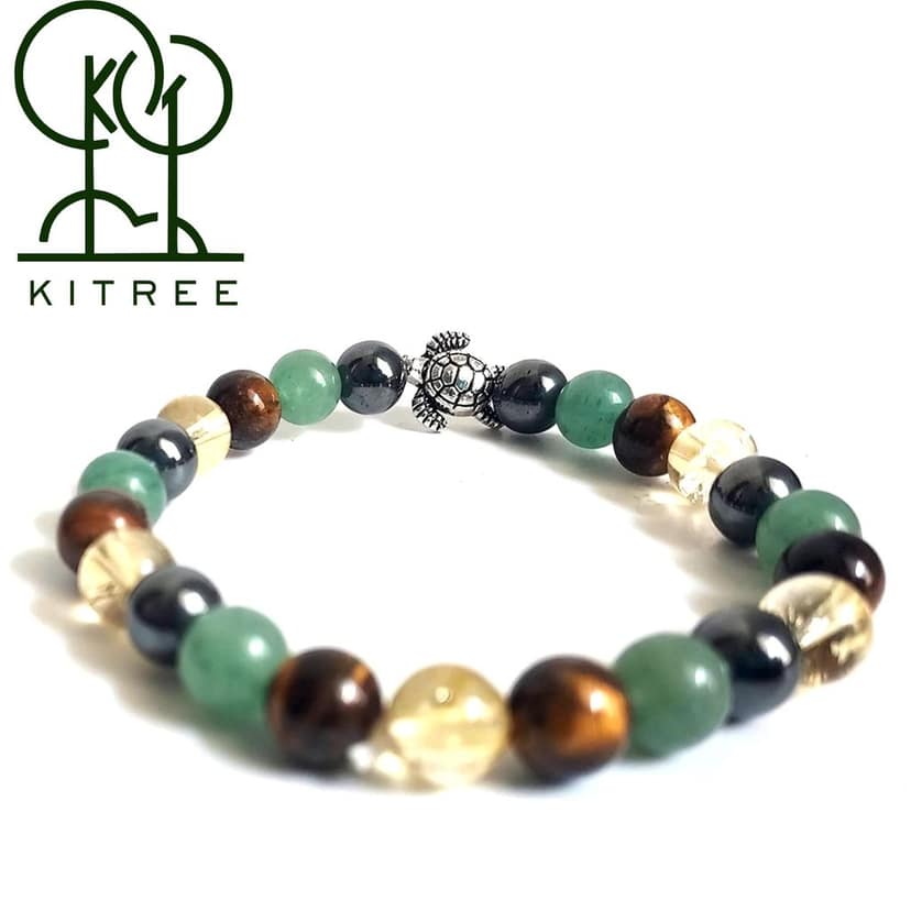 KITREE MONEY CRYSTAL BRACELET 8MM ROUND WITH LUCKY CHARMS FOR UNISEX (MULTI COLOR) view 3