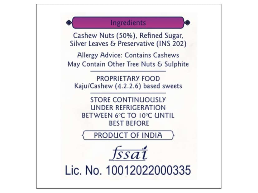 Haldiram's Mini Kaju Katli Packed Sweets - 250 Gm view 3