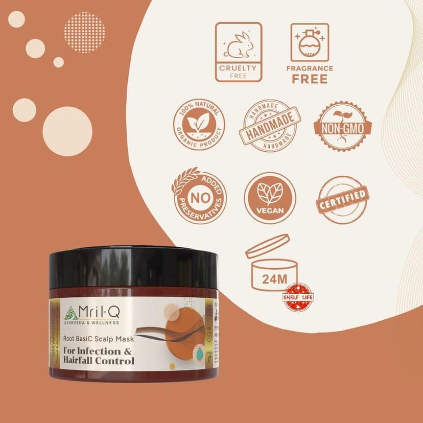 MrilQ Root Basic | Hair Mask | Heals Scalp Infection | Controls Wet Dandruff | Control Hair fall | Nourishes Hair view 7