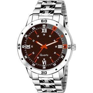 HRV Men's Round Dial Silver Strap Analog Watch