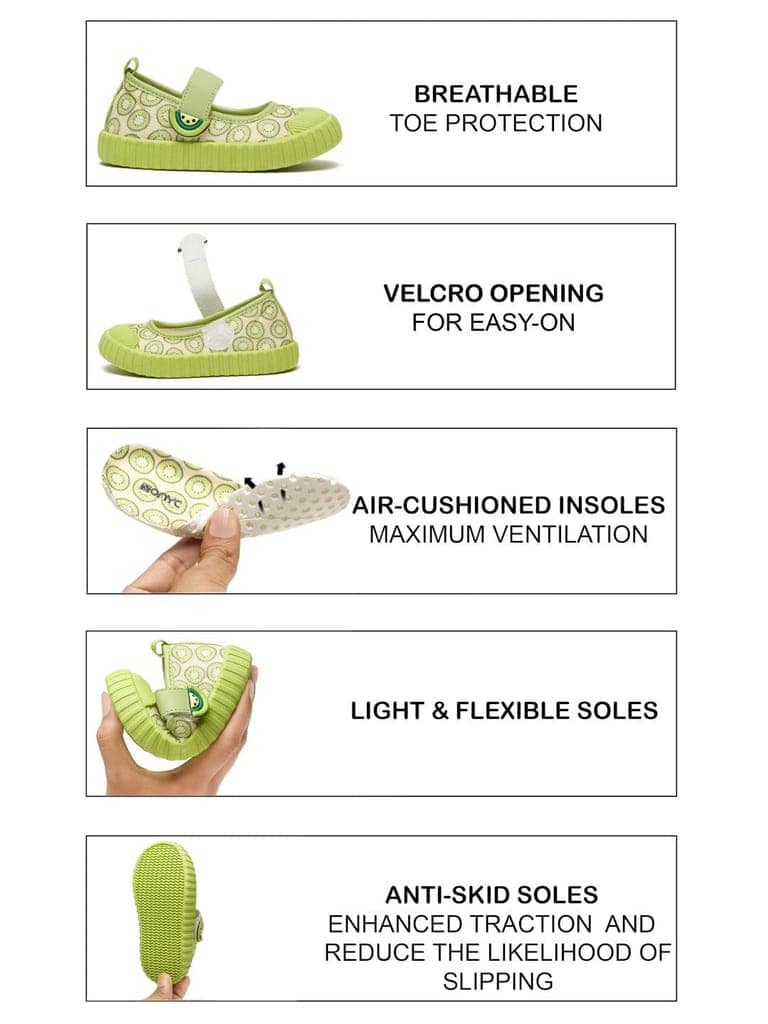 Premium Kiwi Ballerinas - Green (Girls) view 10