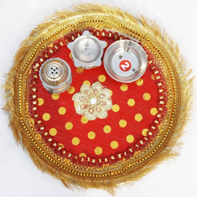 Steel Puja Thali (SMAS053 C) view 2
