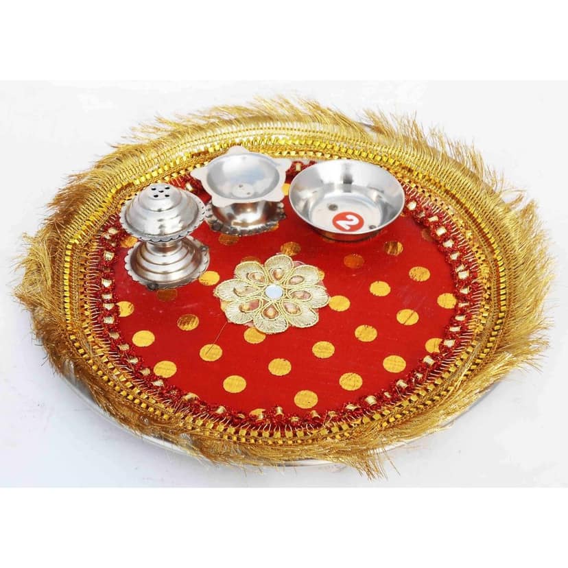 Steel Puja Thali (SMAS053 C) view 3