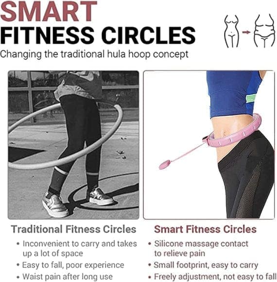 FITNESS ADJUSTABLE DETACHABLE FITNESS HULA HOOP RING SMART ROUND COUNT & WEIGHT LOSS GYM EQUIPMENT EXERCISE SMART HULA HOOPS view 4