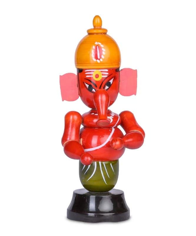 Handcrafted Wooden Lord Ganesha Idol for Home Decor