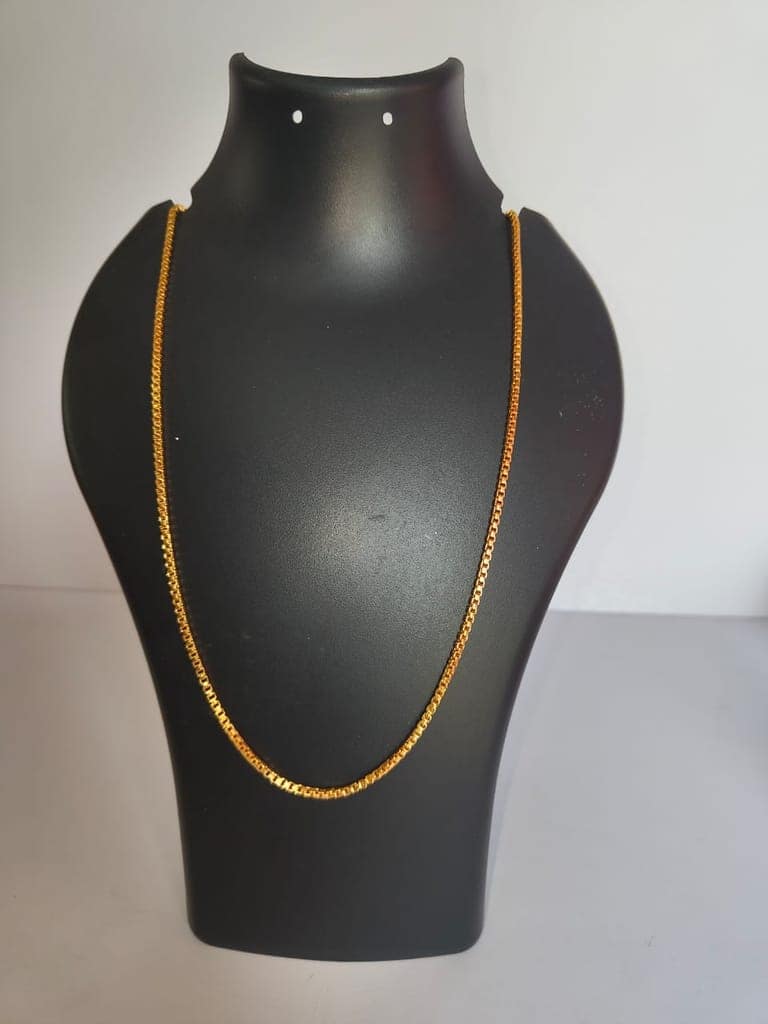 Gold Plated Singapore Chain Necklace for Men and Women** view 2