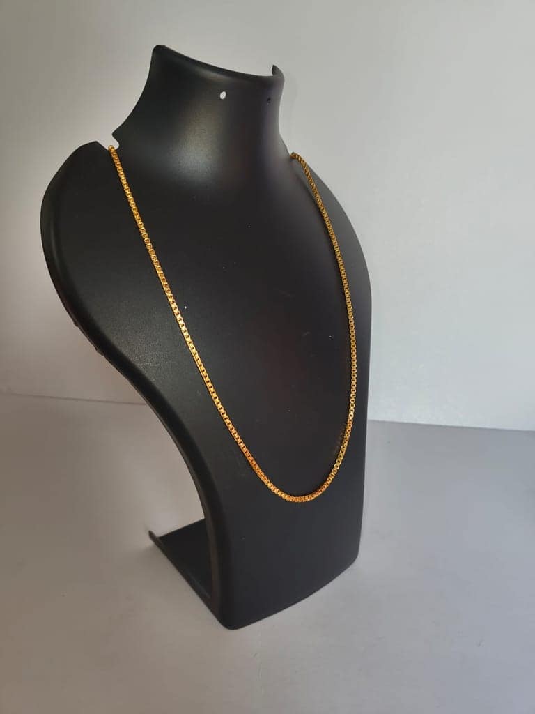 Gold Plated Singapore Chain Necklace for Men and Women** view 4