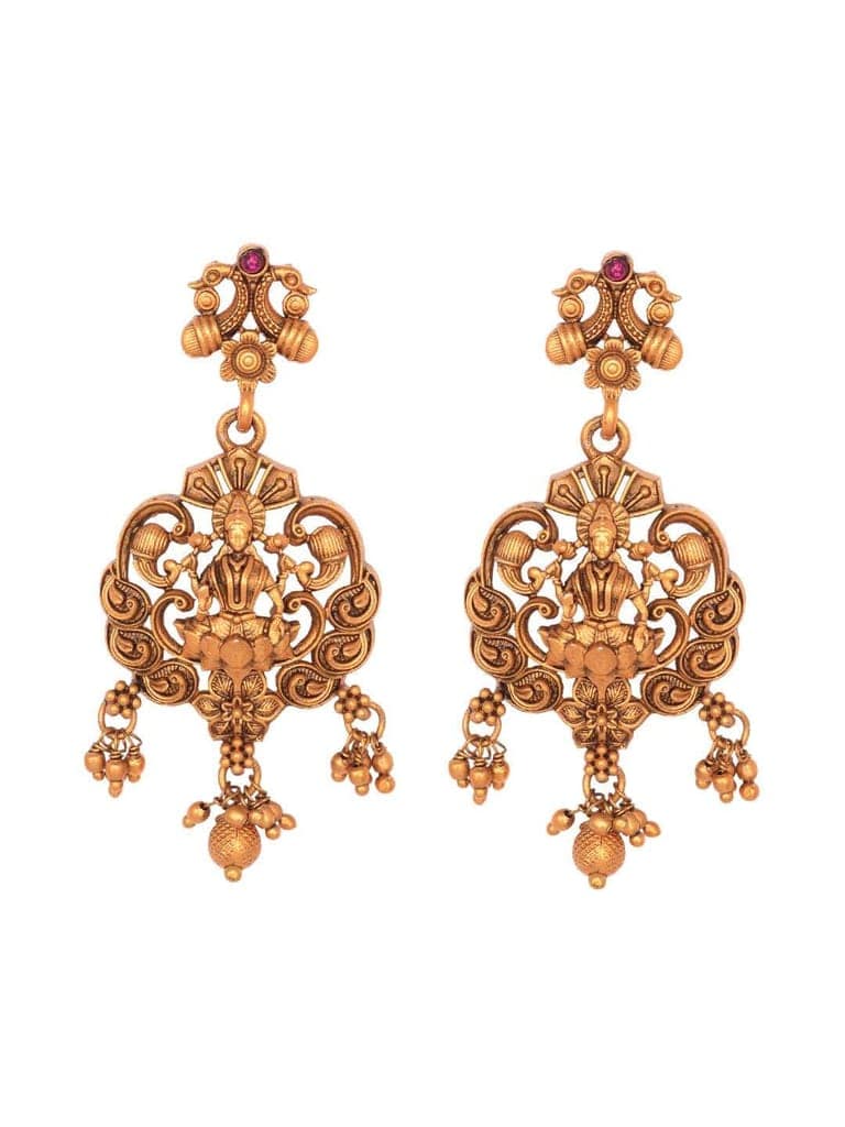 Gold Plated Lakshmiji Filigree Antique Temple Necklace Jewellery Set view 7