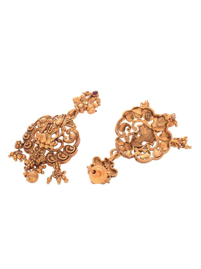Gold Plated Lakshmiji Filigree Antique Temple Necklace Jewellery Set view 8