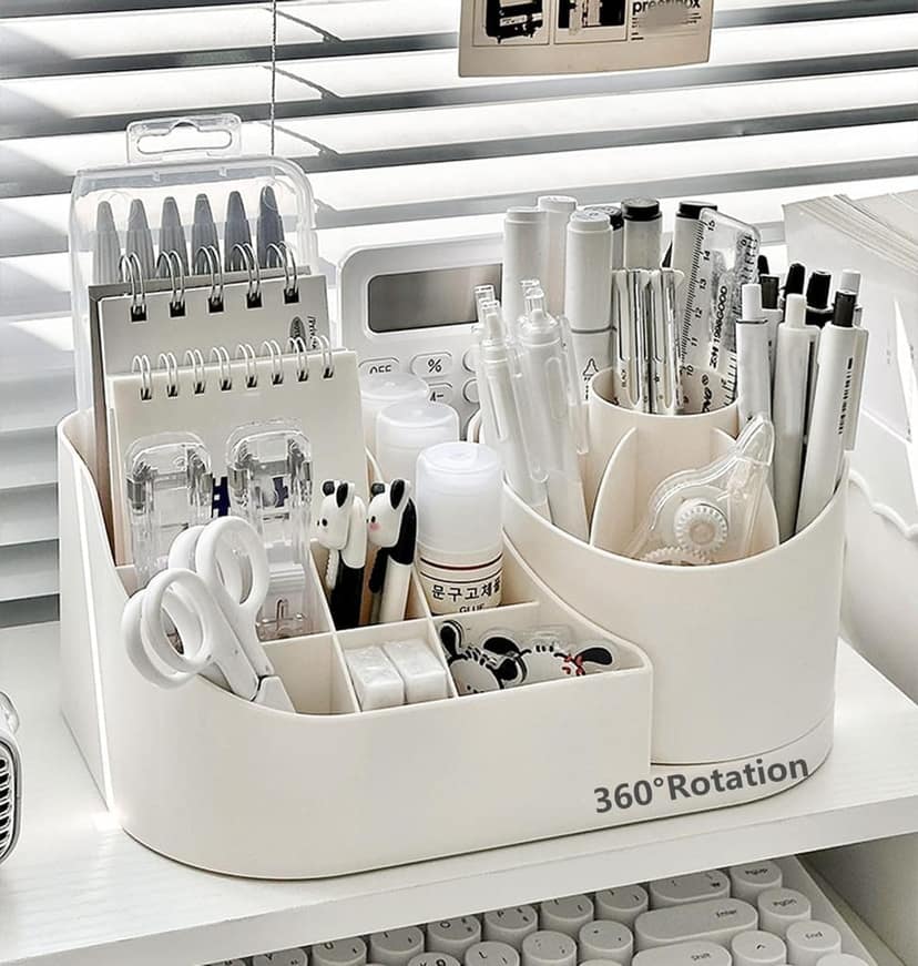360 Degree Rotating Makeup Organizer Adjustable Cosmetic Storage Box view 7