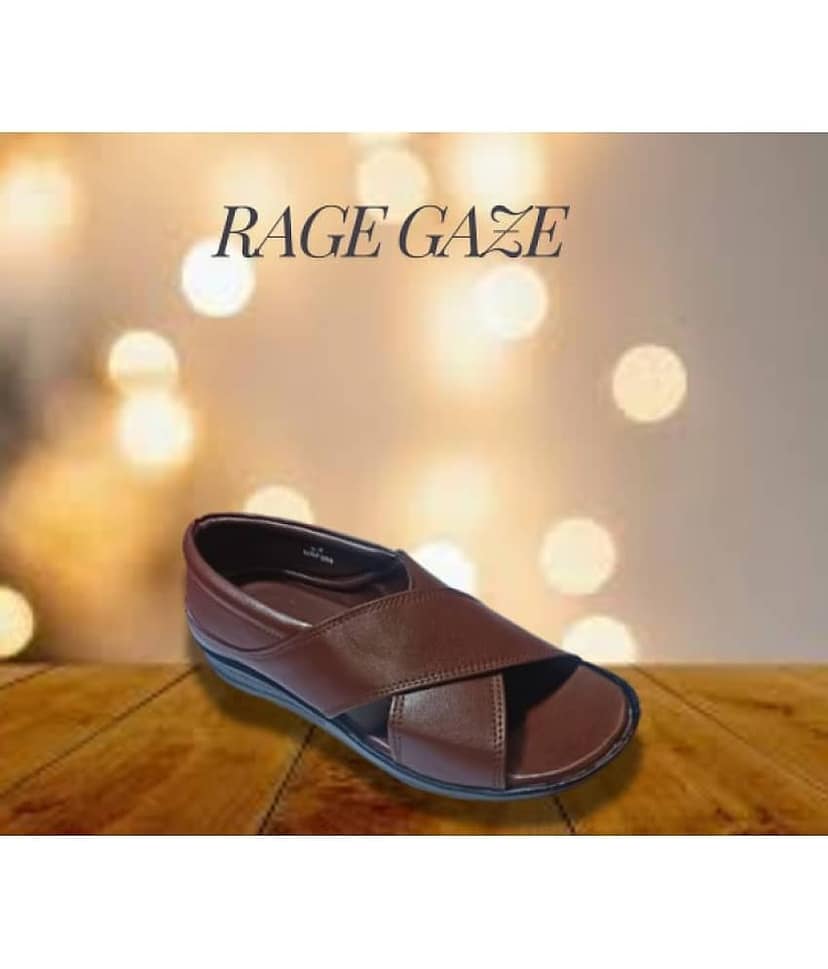 RAGE GAZE - Brown Men's Sandals
