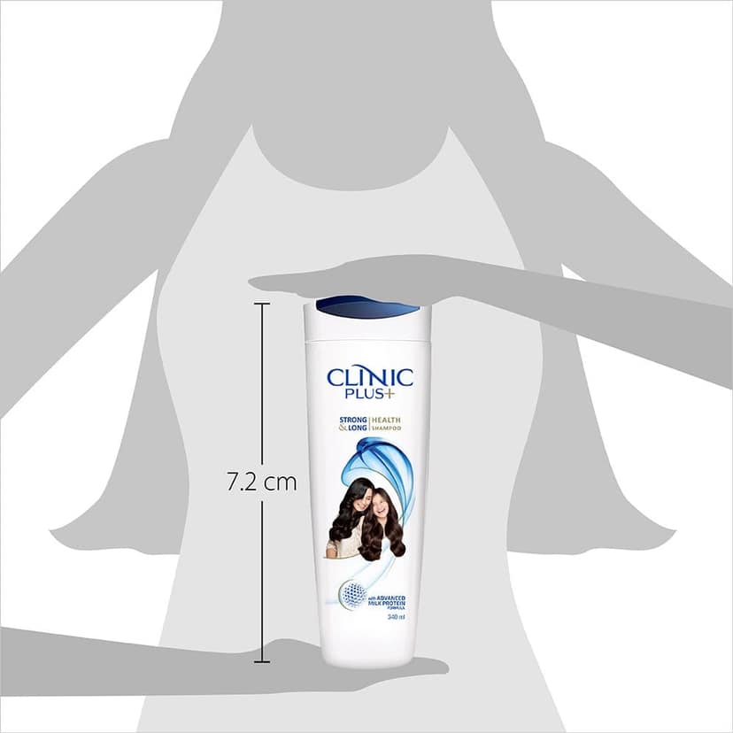 Clinic Plus Strong & Long Health Shampoo, With Milk Protein And Almond Oil For Hair Strengthening & Volume, 340 ml view 6
