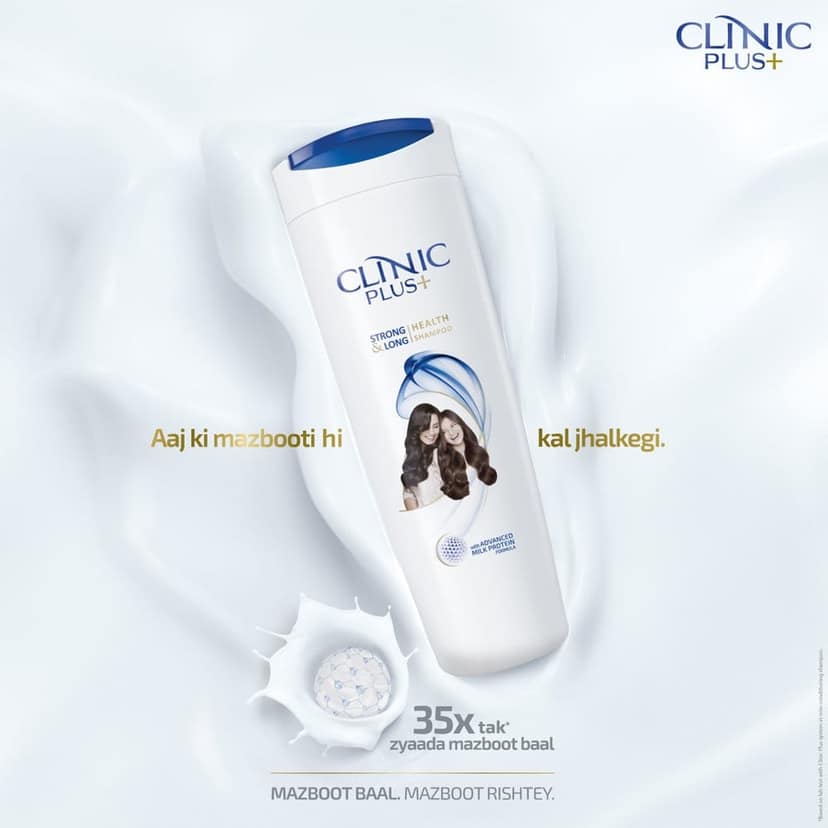 Clinic Plus Strong & Long Health Shampoo, With Milk Protein And Almond Oil For Hair Strengthening & Volume, 340 ml view 7