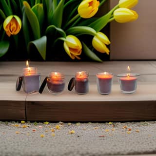 SS Enterprise Jar Candle for Home Decorationa | Diwali Candle | Valaentine Day Decoration Candle | Organic SOYA Wax Candle | 44 Hrs Burn Time Pack of 5
