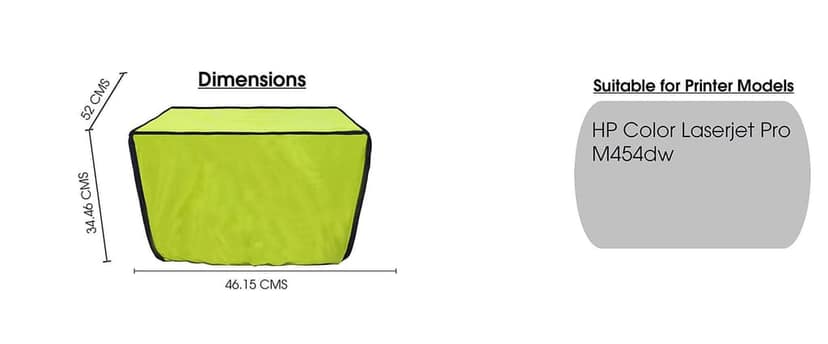 Palap Super Premium Dust Proof Printer Cover for HP Color Laserjet Pro M454dw (Green, 46.15 x 52 x 34.46 CMs) view 5