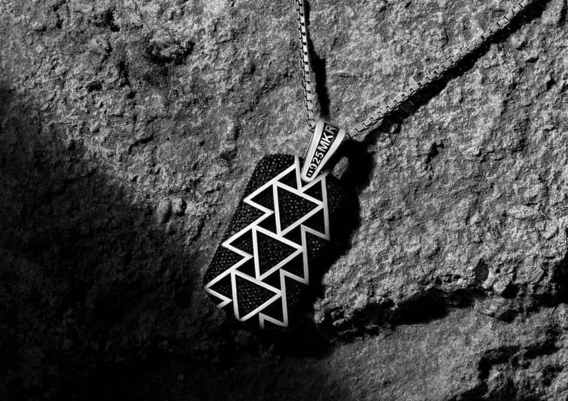 Dark Iced Dog Tag