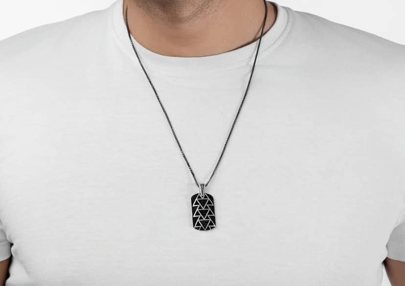 Dark Iced Dog Tag view 2