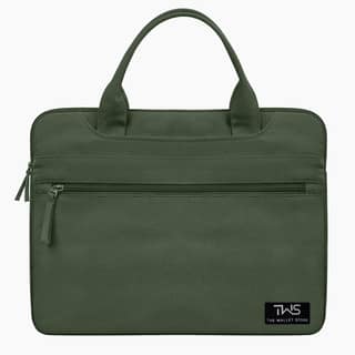 The Wallet Store EcoCarry Canvas Laptop Bag - Olive - 15 Inch