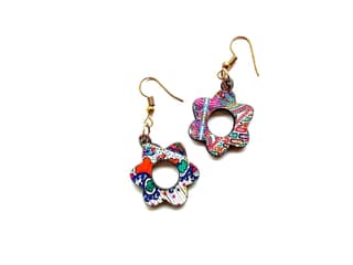 Artwork Wooden Earrings - Flora Earrings in assorted Artworks