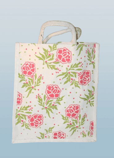 Jute Canvas Bag Zipper Bag