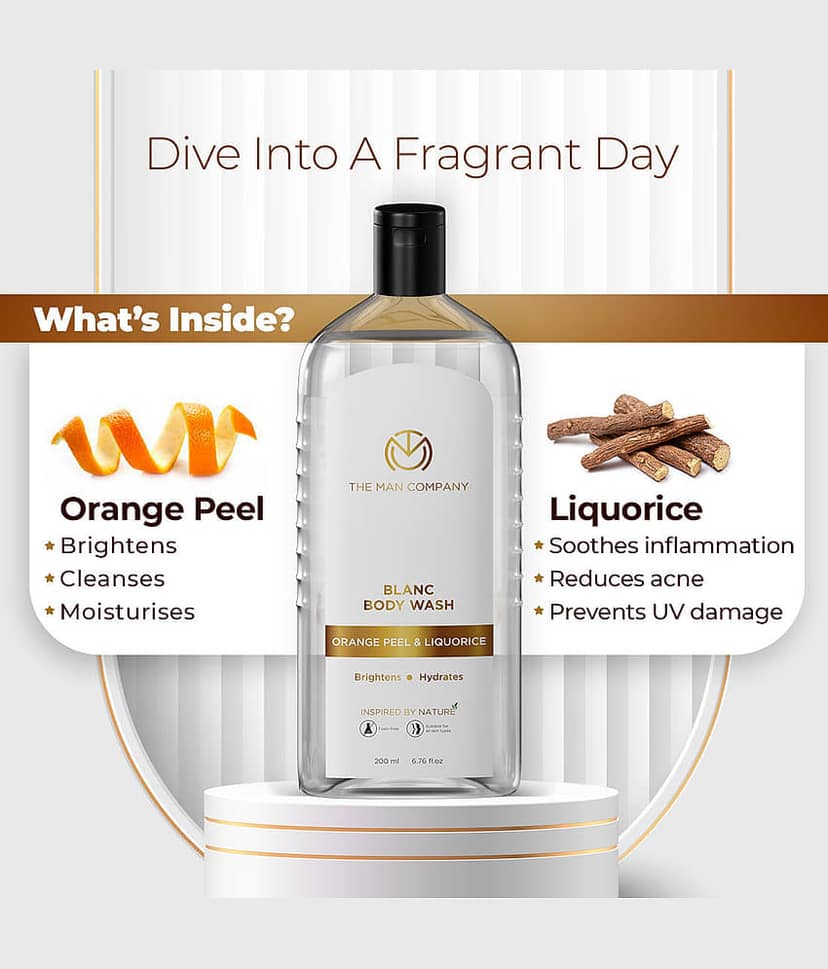 The Man Company Blanc Perfumed Body Wash with Body Lotion for Men | Shea Butter & Niacinamide view 2