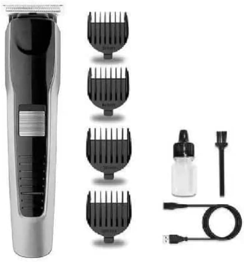 AT-538 Hair Clipper for Men, Black Silver Finish view 2
