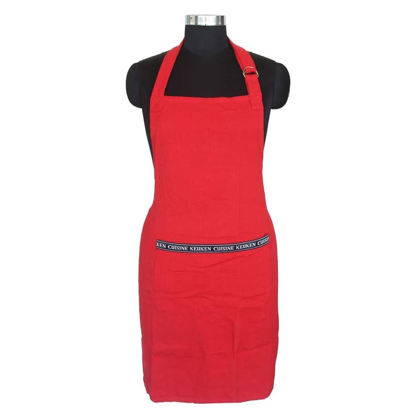 AIRWILL, 100% Cotton Designer Self Designed Bib Apron, Sized 65cm in Width and 80cm in Length with 2 Long Straps on Both Sides and Adjustable Buckle on Top. Pack of 1 pc