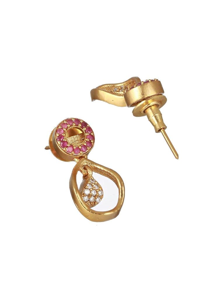 Gold Plated CZ Studded Minimal Jewellery Set view 4