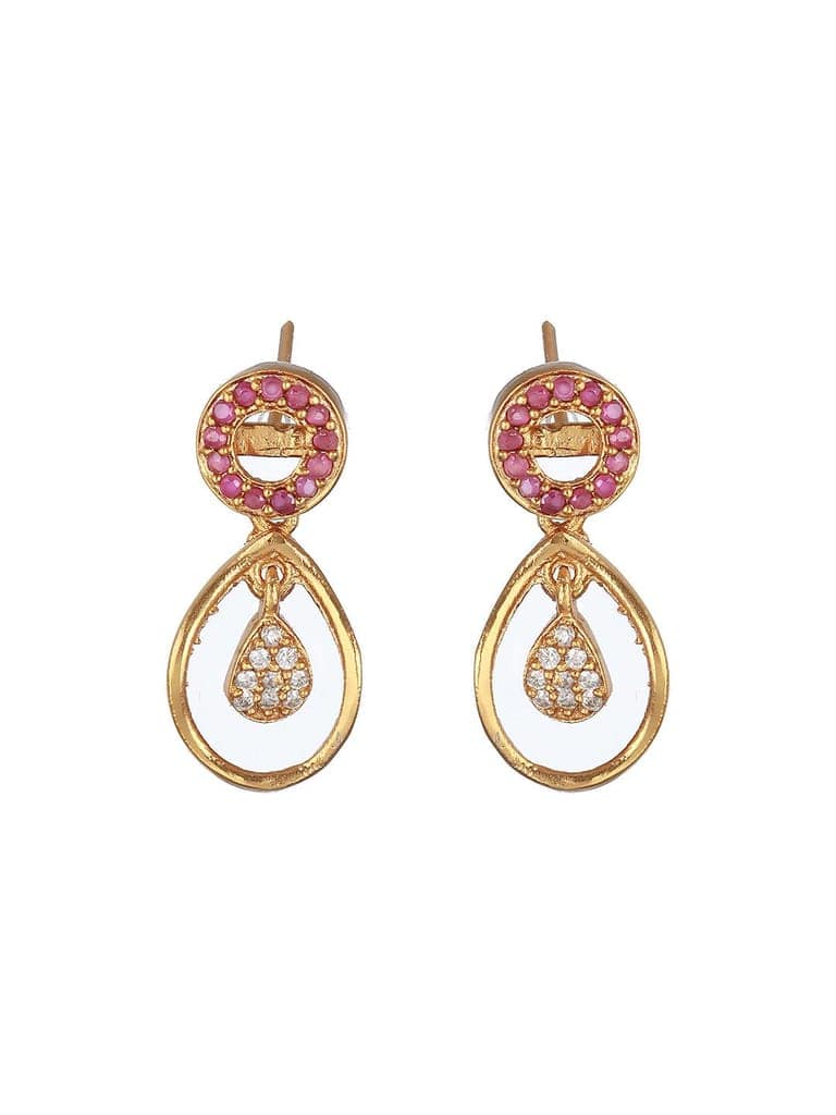 Gold Plated CZ Studded Minimal Jewellery Set view 5