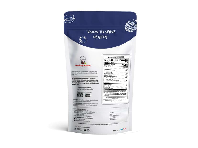 Healthy Master Millet Balls - Cheese & Oregano Flavour - 150 Gram view 2