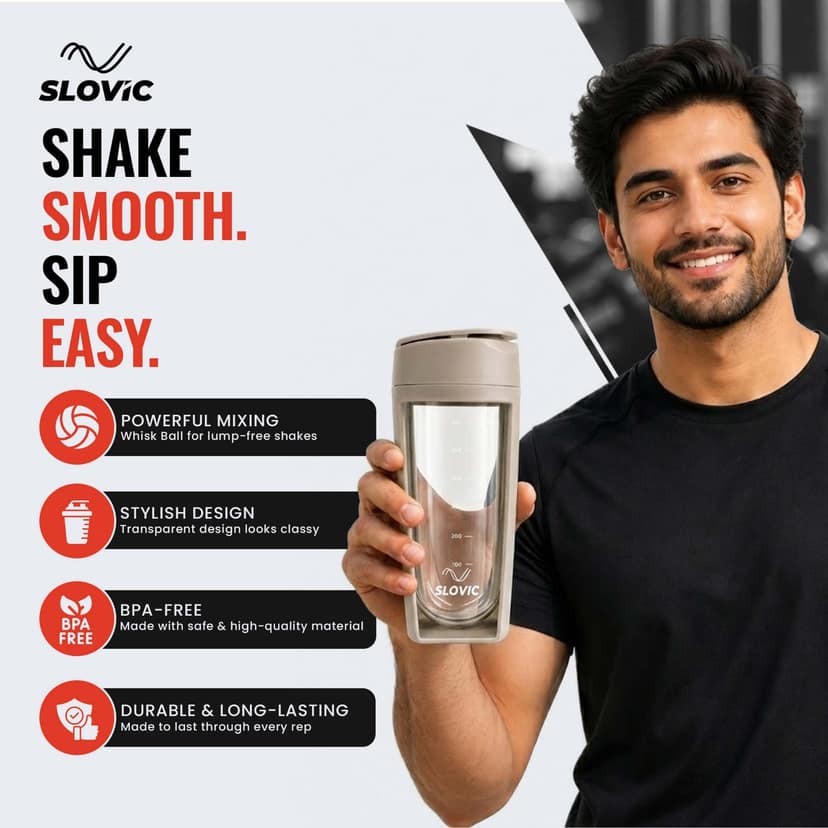 Slovic Transparent Shaker Grey - 500ml view 3