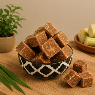 S4 Agro Whole Jaggery Pure Chemical-Free Gud Blocks (500g) | 100% Pure & Natural Sweetener | Traditional Indian Cooking & Chai