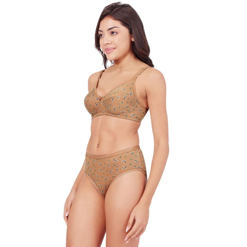 Bodycare Women's Assorted Prints Combed Cotton Bra & Panty Set 6450C view 2